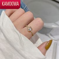 KAMIXIWA戒指女小众设计感开口指环情侣食指素圈个性时尚复古精致网红