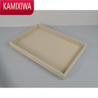 KAMIXIWA皮绒布首饰展示台珠宝饰品盒子盘项链手表收纳耳钉展示珠宝店托盘