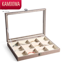 KAMIXIWA首饰盒耳环耳钉项链收纳盒用大容量防氧化珠宝盒