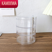 KAMIXIWA网红透明旋转首饰盒多层小精致项链戒指耳环耳钉饰品亚克力收纳盒