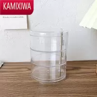 KAMIXIWA网红透明旋转首饰盒多层小精致项链戒指耳环耳钉饰品亚克力收纳盒