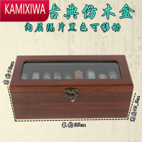 KAMIXIWA10位20位手镯盒翡翠金银手镯玉镯收纳展示盒木质首饰盒珠宝箱