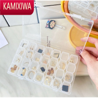 KAMIXIWAins风网红透明首饰收纳盒防尘便携耳环项链耳钉整理盒防氧化盒子