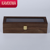 KAMIXIWA黑胡桃木纹61012位手表盒新品珠宝首饰收纳展示盒子