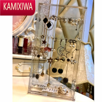 KAMIXIWA加厚亚克力透明耳环项链展示架耳钉收纳盒整理防尘饰品容量首饰盒