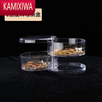 KAMIXIWA旋转透明多层便携首饰盒饰品耳环耳钉手镯手链收纳盒戒指盒项链盒