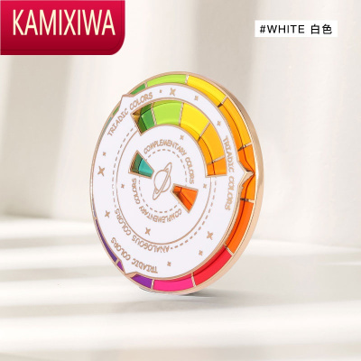 KAMIXIWA自制旋转新款胸针情侣礼物相似色盘金属徽章包包衣服配饰