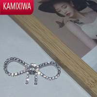 KAMIXIWA新款奢华超闪水钻蝴蝶结流苏胸针女百搭连衣裙西装气质别针配饰潮