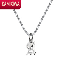 KAMIXIWA2021年新款字母吊坠项链男女轻奢小众设计感中性卫衣项链
