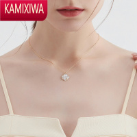KAMIXIWA山茶花项链女夏银2022年新款小香风颈链轻奢小众高级锁骨链