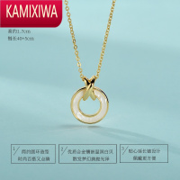 KAMIXIWA珍珠 圆梦贝壳项链/耳钉几何圆环设计感时尚款锁骨链小众轻奢