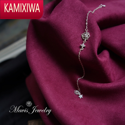 KAMIXIWA小王子与他的玫瑰/独立设计冷淡风轻奢复古银手链可沾水洗澡
