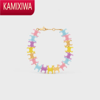 KAMIXIWA新款CELI凯旋门手链2022年新品女BABY金色饰面树脂玻璃手饰品