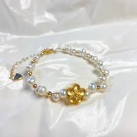 KAMIXIWA猫尔饰品星河小桃花diy材料包某书编织淡水珍珠手链礼物成品