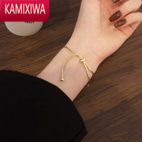 KAMIXIWAG/y设计师]高级冷淡风镀金编绳手链女设计感轻奢小众手链女