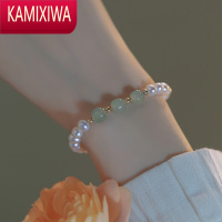KAMIXIWA《三行情书》和田玉珍珠手链女14k包金新款小众精致轻奢法式高级