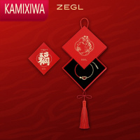 KAMIXIWA设计师本命年礼物虎年红绳手链女属小老虎红色玛瑙过新年手饰