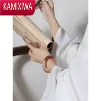 KAMIXIWA飘红玛瑙]新疆哈密石韵轩玉髓玉镯汉服配饰玛瑙手镯