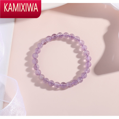 KAMIXIWA手链学生单圈女款手串个性简约闺蜜礼物甜美紫色水晶手链