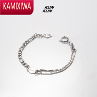 KAMIXIWA 双层钛钢手链ins小众设计女韩版简约个性冷淡风手镯首饰