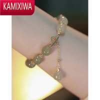 KAMIXIWA和田玉手链ins小众设计轻奢琉璃金玉珠串手镯玉女复古中国风