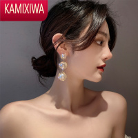 KAMIXIWA韩国夸张大气珍珠耳环女2022年新款潮高级感法式网红复古港风耳饰