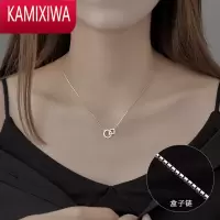 KAMIXIWA法式银项链女夏季2022新款简约轻奢小众精致小巧锁骨链