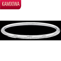 KAMIXIWAs9999足银手镯女年轻款ins小众银饰闭口轻奢银镯子情人节女友礼物