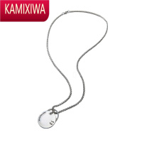 KAMIXIWAGRINCH1928-GAHA Necklace 美式街头圆牌戒指双环金属吊坠男项链