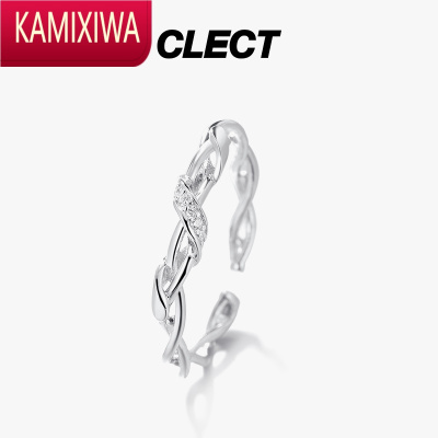 KAMIXIWAclect波浪情侣戒指银一对男女对戒设计小众520情人节礼物送女友