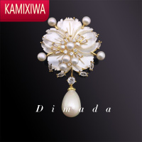 KAMIXIWA金色樱花胸针胸花别针女配饰韩国奢华气质简约头饰