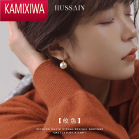 KAMIXIWA高跟鞋耳环女轻奢高级感设计耳饰银耳坠贝珠珍珠耳钉