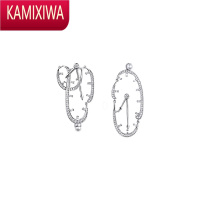 KAMIXIWA小众设计感时钟耳环女2022年新款潮耳饰高级感轻奢独特耳钉