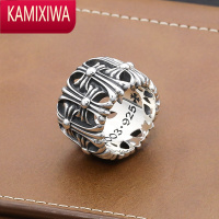 KAMIXIWAs银朋克墓碑戒指男嘻哈个性泰银指环女时尚潮流食指戒