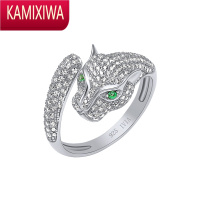 KAMIXIWA豹子头开口戒指女小众设计银高级感食指戒女冷淡ins风潮