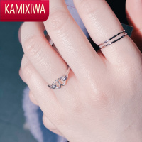 KAMIXIWA设计银爱心戒指女小众设计高级感轻奢时尚个性银食指