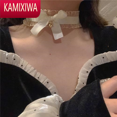 KAMIXIWA铃铛会响性感蕾丝腿圈绑带大腿环女士花边项圈袜带腿部装饰品脚链