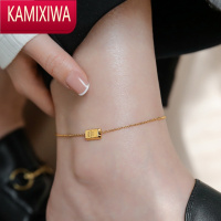 KAMIXIWA2022年新款暴富小金条金砖镀金脚链小众轻奢高级感设计不掉色