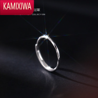 KAMIXIWA银戒指女小众设计高级感2022年新款潮素圈开口可调节食指戒