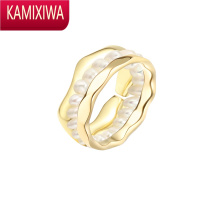 KAMIXIWA珍珠套装戒指欧美叠戴食指环大气套装组合时尚个性潮套戒指