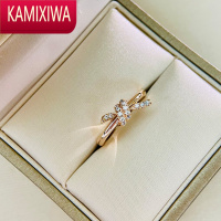 KAMIXIWAknot戒指女夏季时尚个性ins潮 高级设计感小众谷爱凌打结对戒