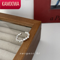 KAMIXIWAsuzyacc kr小众设计感串珠银戒指女2021年新款潮食指戒时尚个性