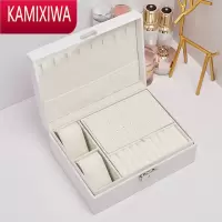 KAMIXIWA欧式大容量多层首饰盒耳环耳钉项链戒指吊坠手链手饰品收纳盒