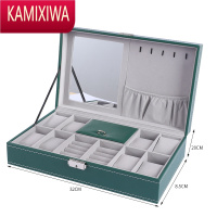 KAMIXIWA带锁首饰盒项链手链戒指耳饰整理手表收纳盒多功能饰品盒