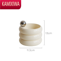 KAMIXIWAHANICE北欧ins中古风首饰盒耳环项链梳妆台多功能台面装饰收纳盒