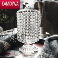 KAMIXIWA法式创意玻璃花瓶透明轻奢摆件欧式水养插花鲜花瓶餐桌客厅装饰品
