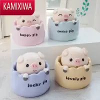KAMIXIWA小猪猪汽车摆件可爱摇头车载车内中控台装饰品桌面儿童节礼物女生