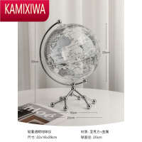 KAMIXIWA贝汉美透明地球仪摆件轻奢居客厅电视柜书房办公室桌面饰品