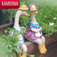 KAMIXIWA摆件卡通创意动物鸭子户外庭院布置阳台客厅造景室外花园装饰品