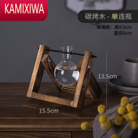 KAMIXIWA玻璃花瓶摆件饰品器皿轻奢迷你绿萝水培复古客厅插花装饰配饰